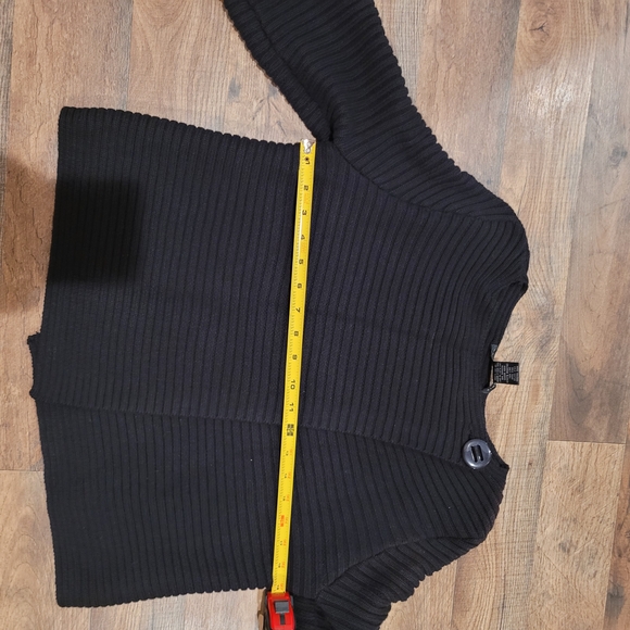 Grace Elements Black Ribbed Cardigan - Picture 8 of 9